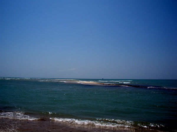 धनुषकोडी से समुद्र