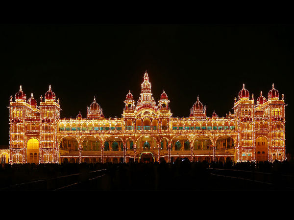 Mysore Palace at night Mysore Palace at night