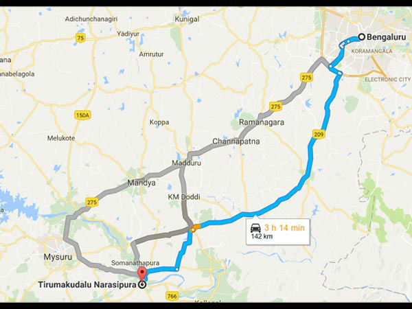 बैंगलोर से टी नरसिपुरा का रूट