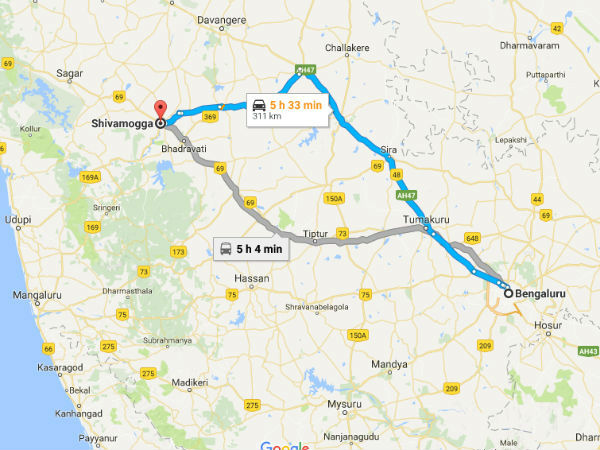 कैसे पहुंचे शिमोगा
