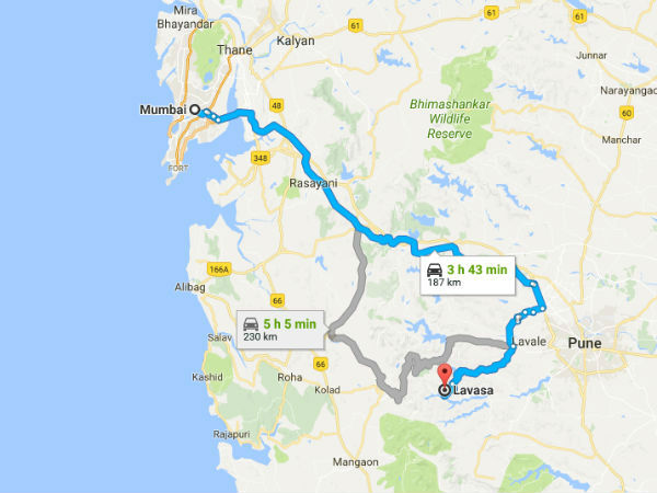 मुंबई से लवासा का रूट :