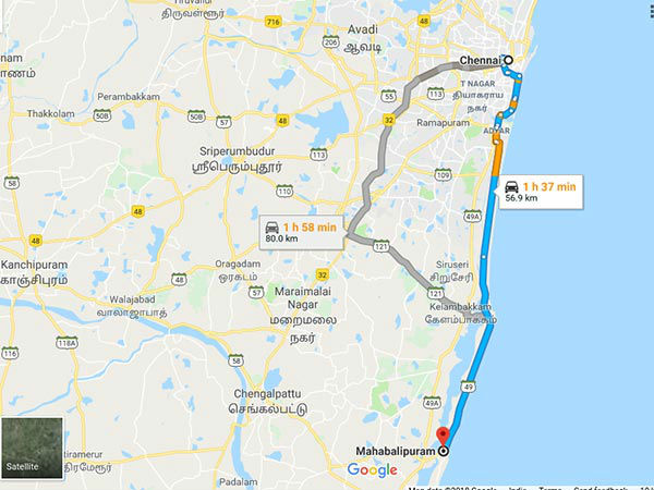 चेन्नई से महाबलीपुरमकैसे पहुंचे