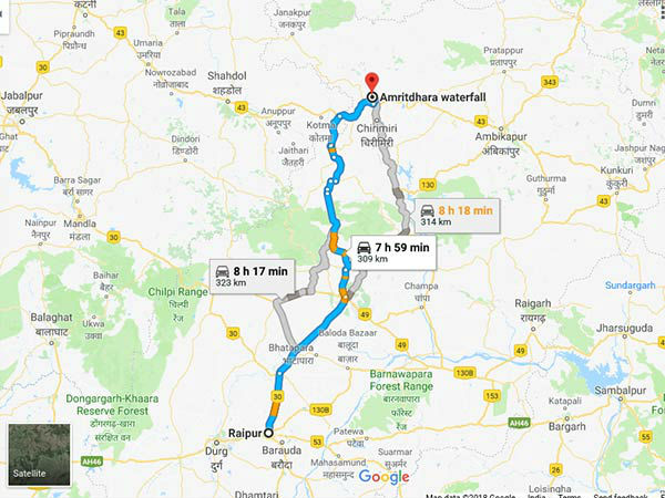 कैसे पहुंचे अमृतधारा?