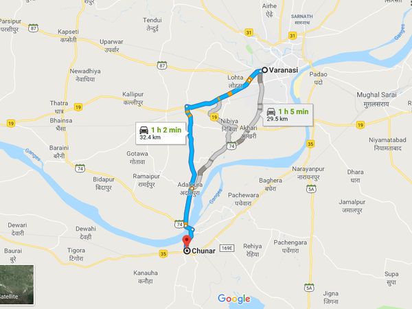 कैसे पहुंचे चुनार