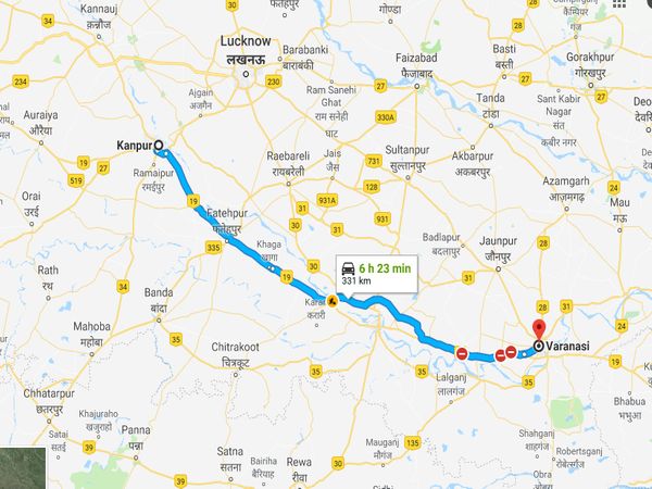 कानपुर से वाराणसी कैसे पहुंचे
