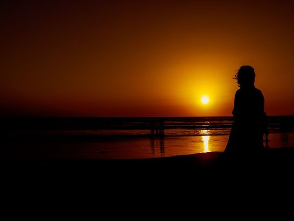 baga beach sunset baga beach sunset